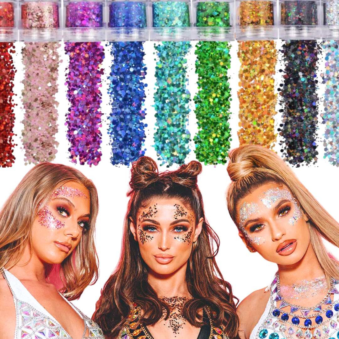 Face, Body & Hair Glitter [Set of 4]